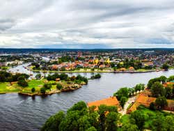 Vue aérienne de Fredrikstad