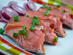 Rakfisk, truite crue
